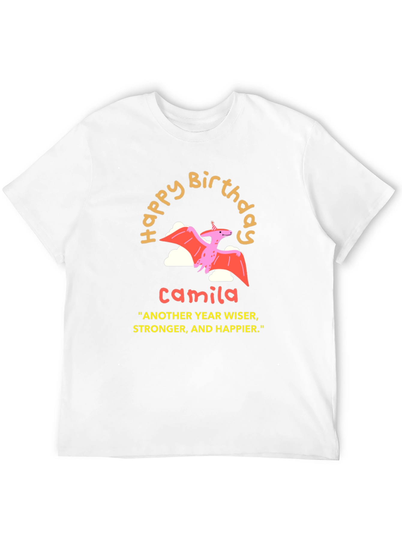 Camila Birthday Pterodactyl T-Shirt - Another Year Wiser!