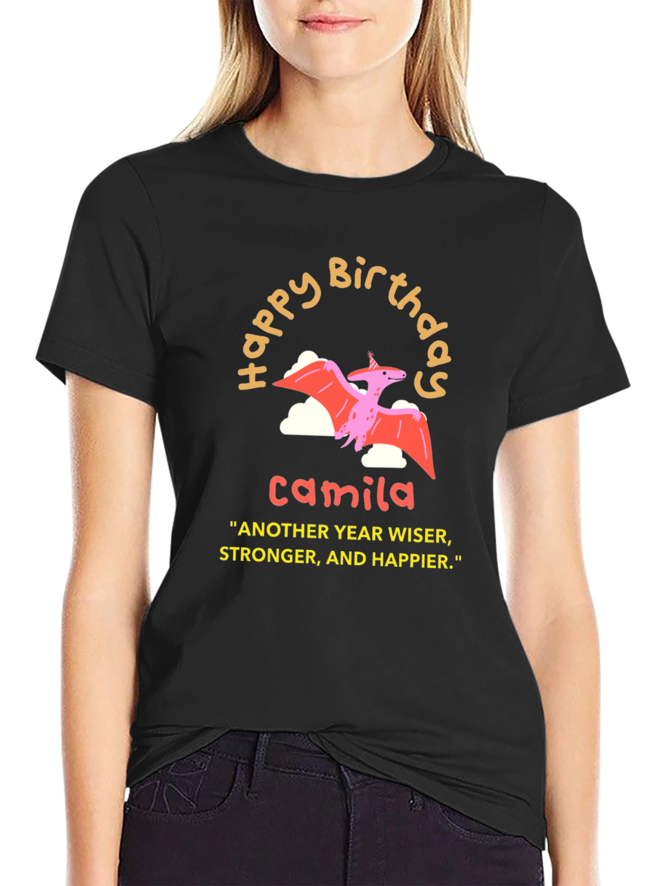 Camila Birthday Pterodactyl T-Shirt - Another Year Wiser!