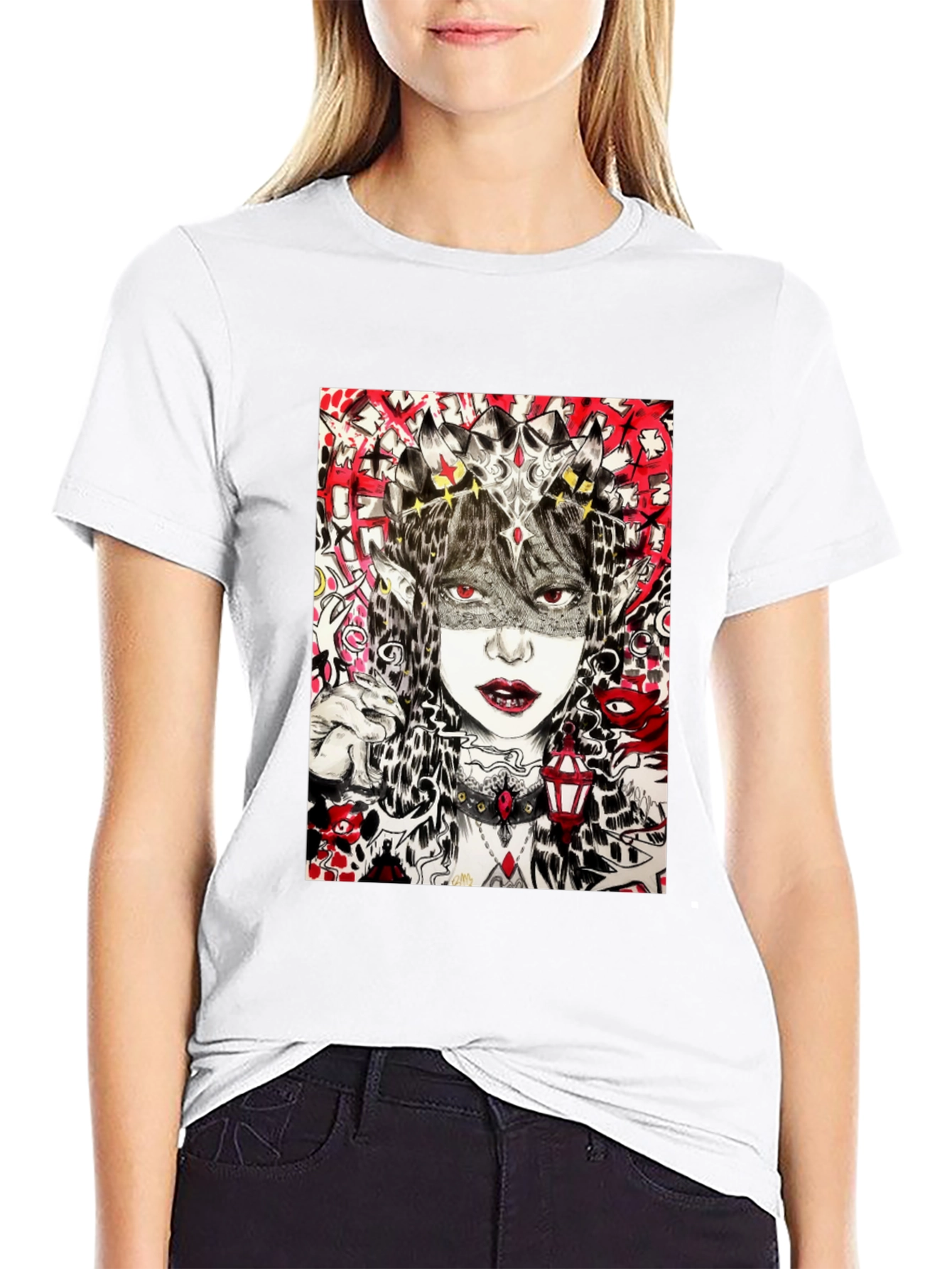 Edgy Graphic Tee - Black T-Shirt