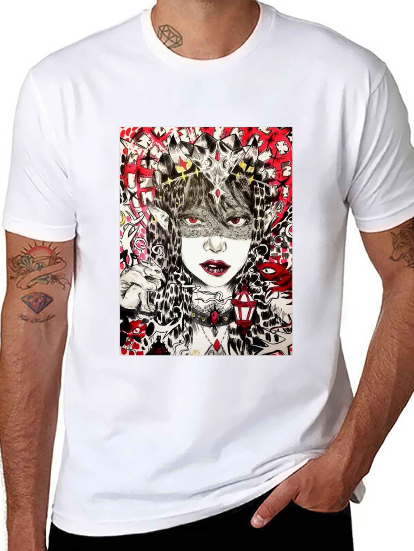 Edgy Graphic Tee - Black T-Shirt