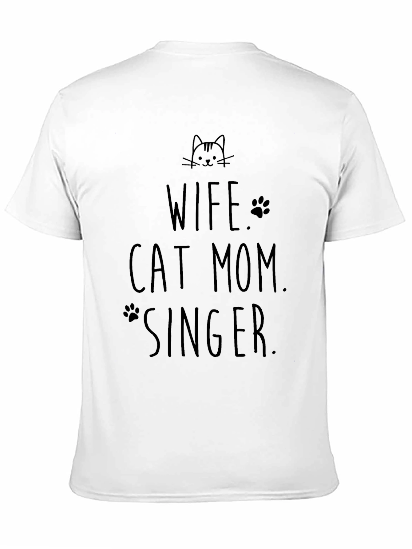 Wife Cat Mom Singer Black T-Shirt