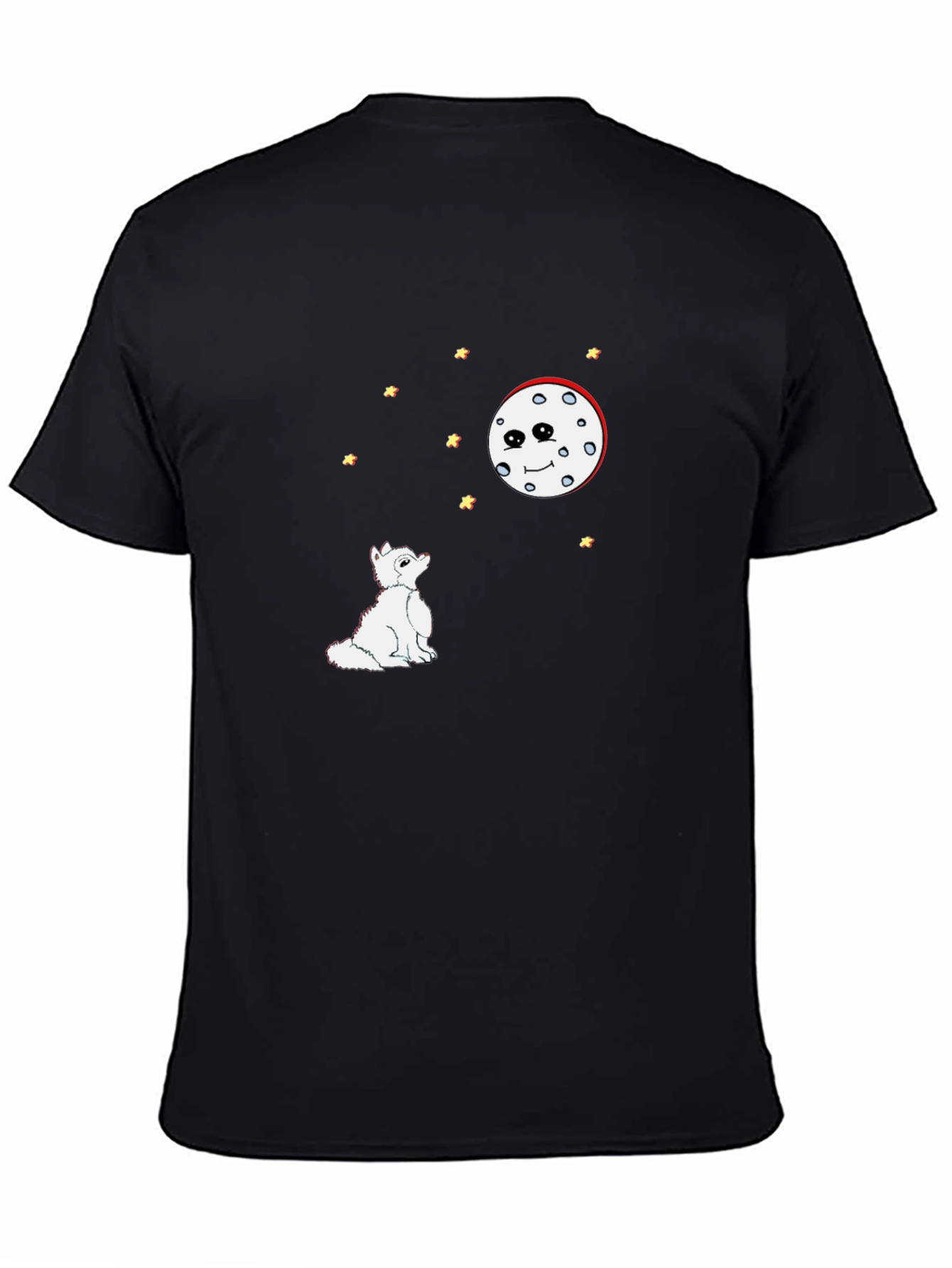 Wolf Howling at the Moon Graphic Tee
