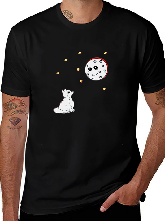 Wolf Howling at the Moon Graphic Tee