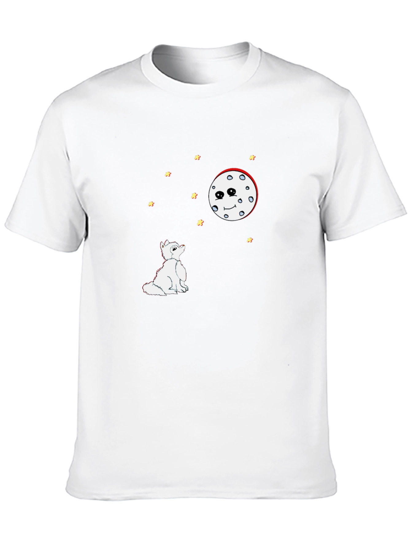 Wolf Howling at the Moon Graphic Tee