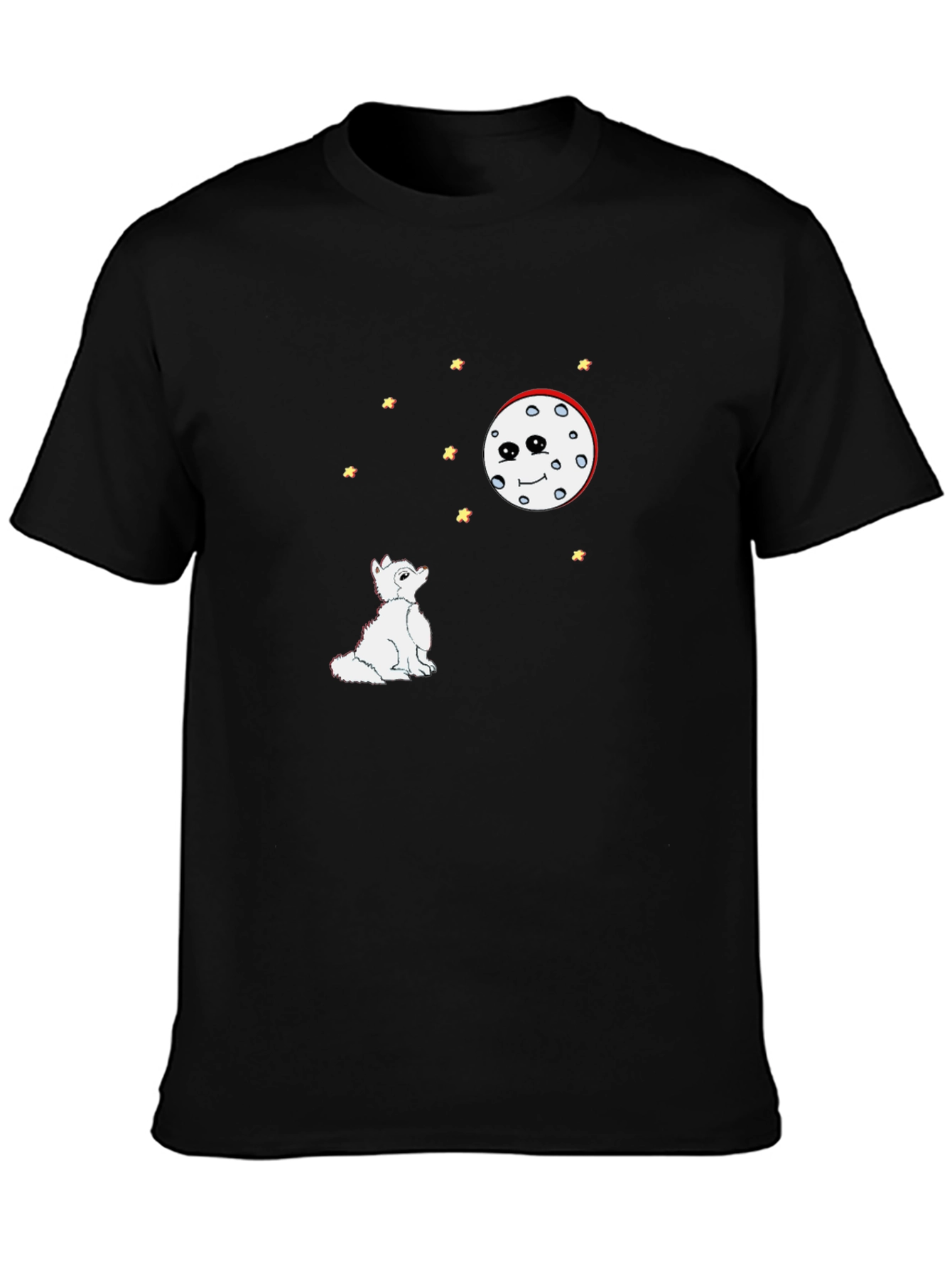Wolf Howling at the Moon Graphic Tee