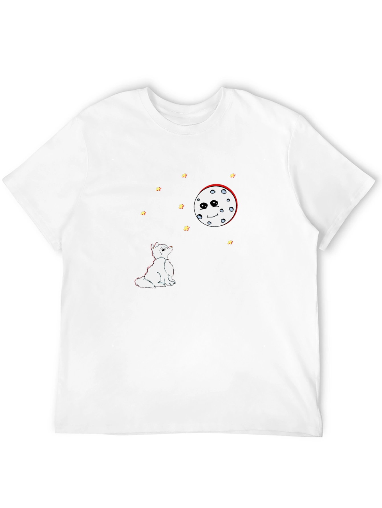 Wolf Howling at the Moon Graphic Tee