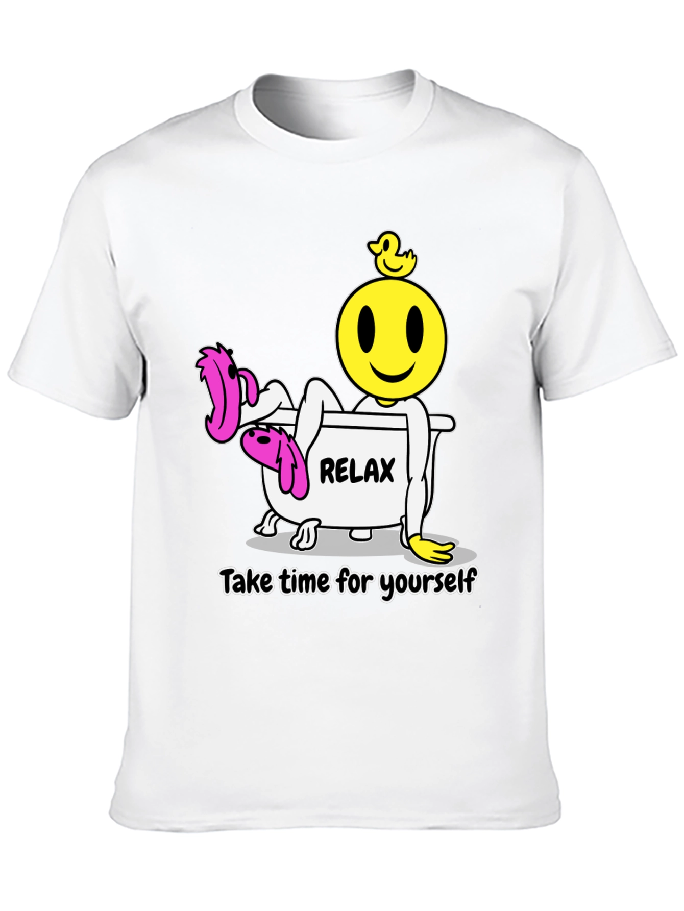 Relax Smiley Face T-Shirt - Time For Yourself