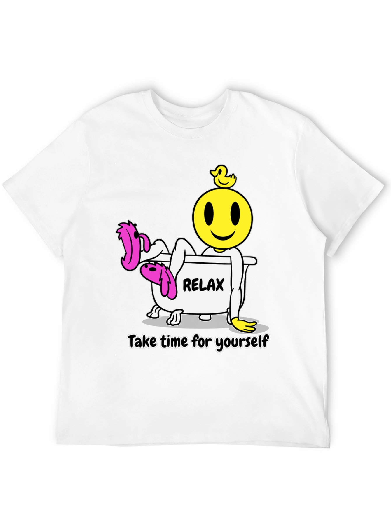 Relax Smiley Face T-Shirt - Time For Yourself