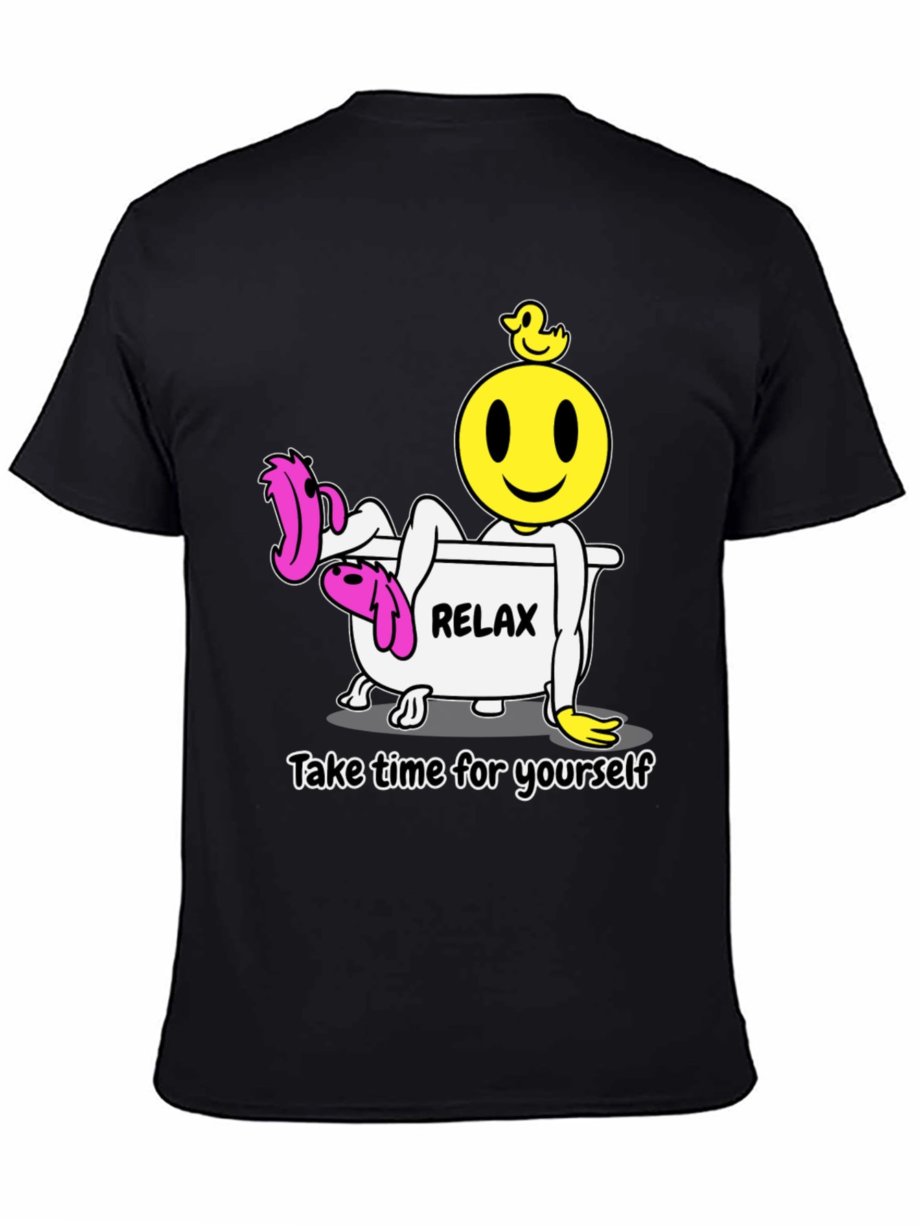 Relax Smiley Face T-Shirt - Time For Yourself