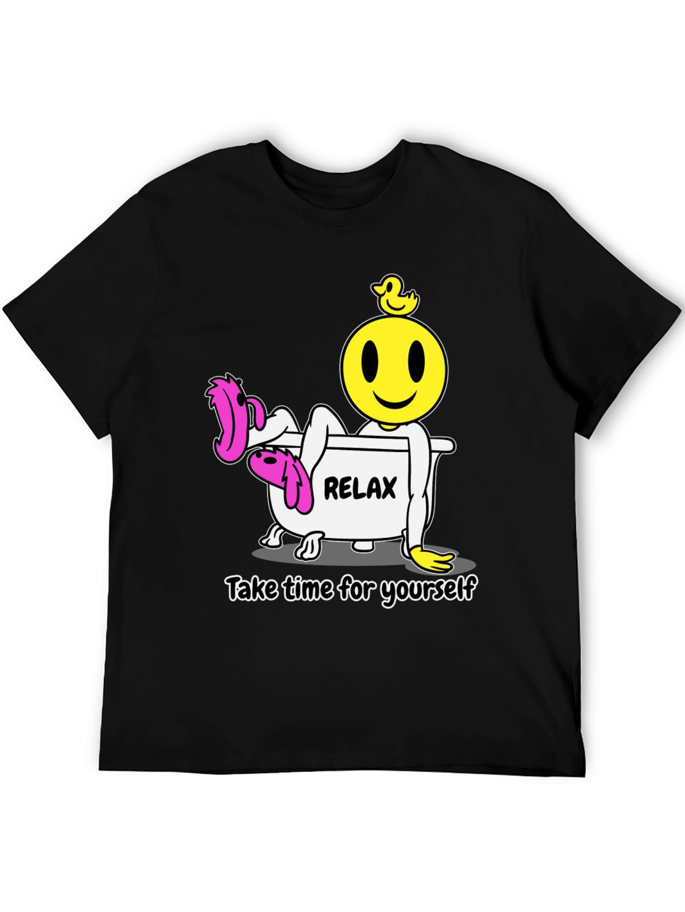 Relax Smiley Face T-Shirt - Time For Yourself
