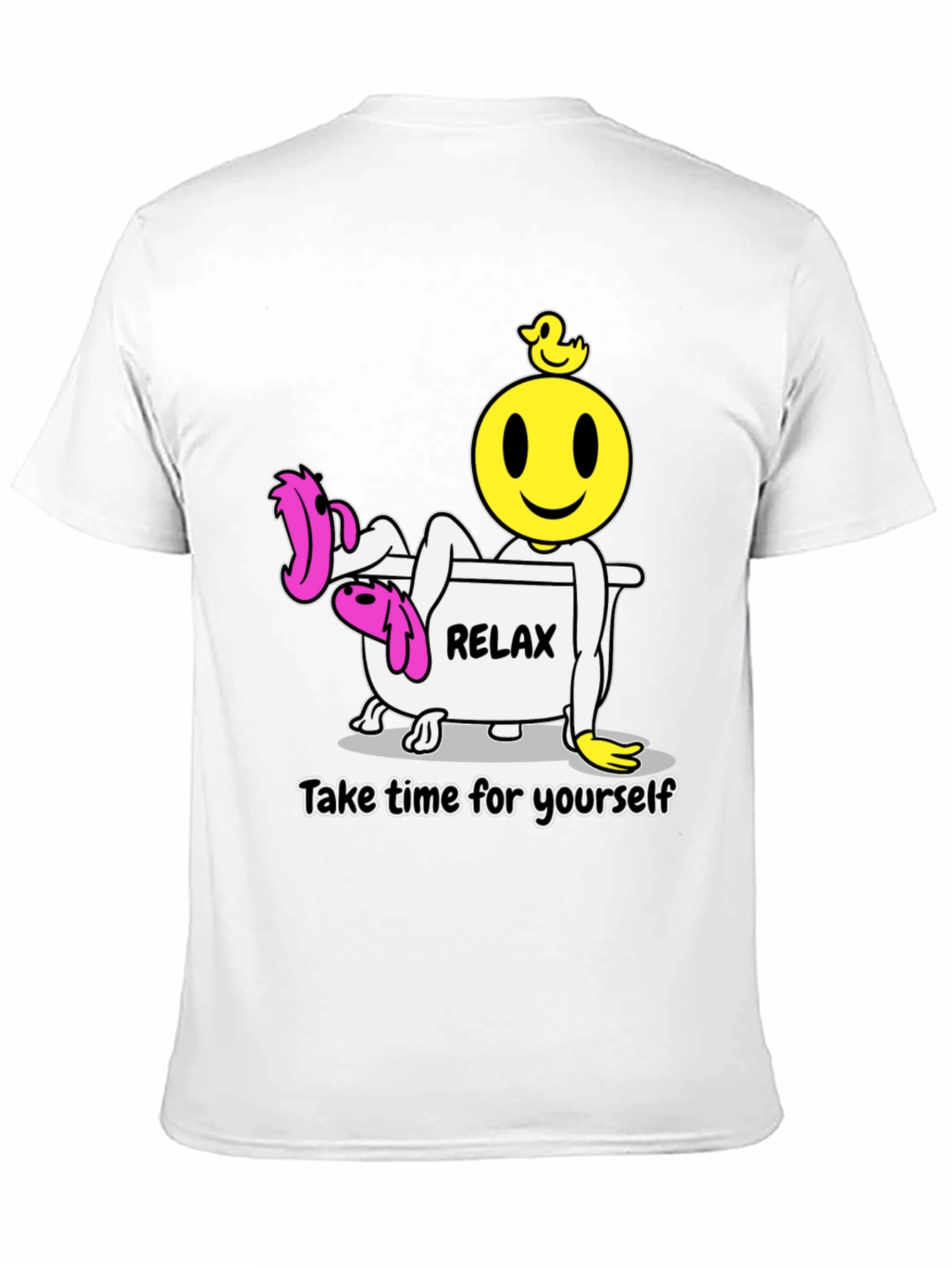 Relax Smiley Face T-Shirt - Time For Yourself