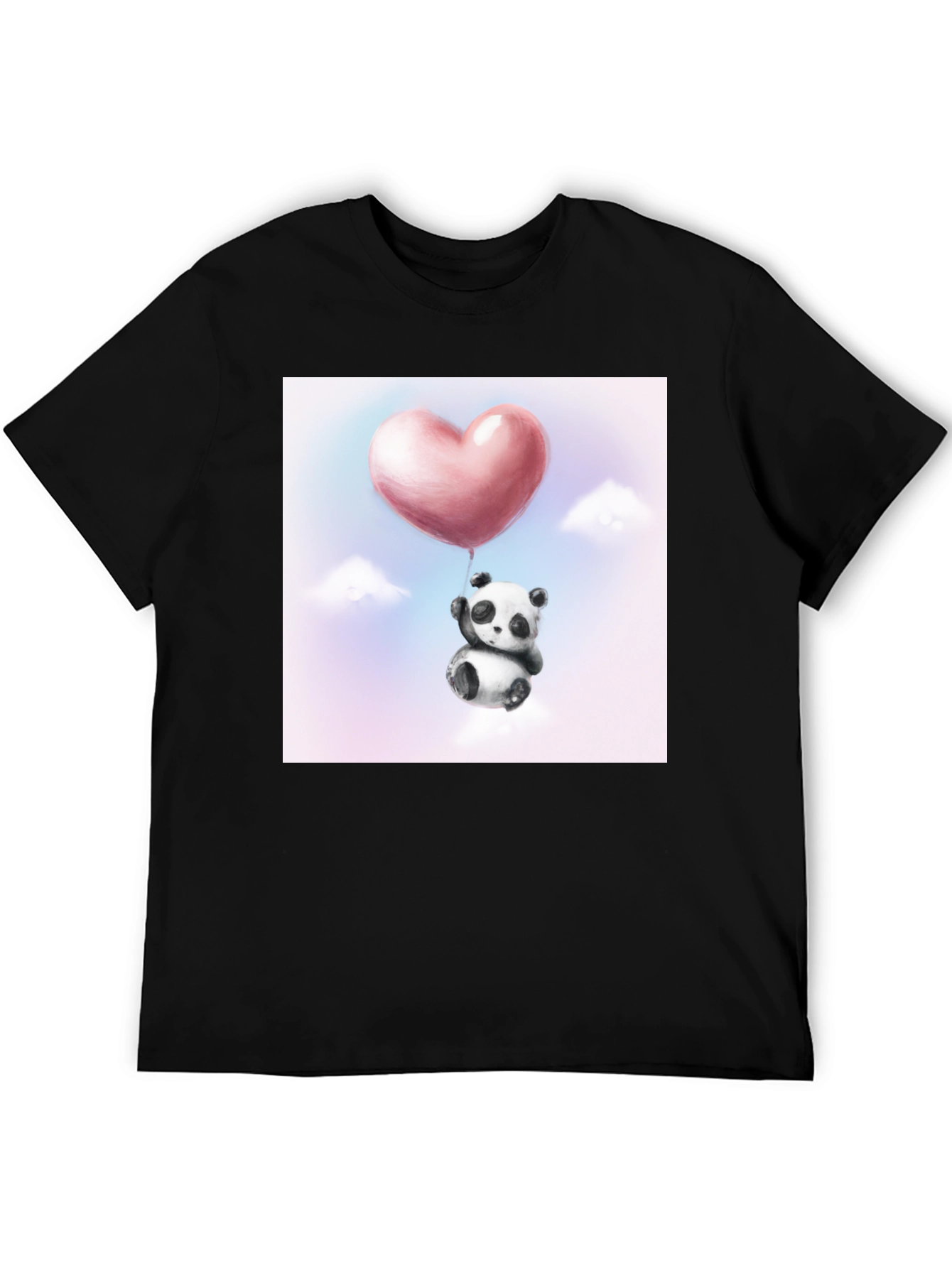 Panda Heart Balloon Graphic Tee