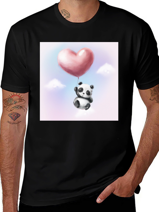 Panda Heart Balloon Graphic Tee