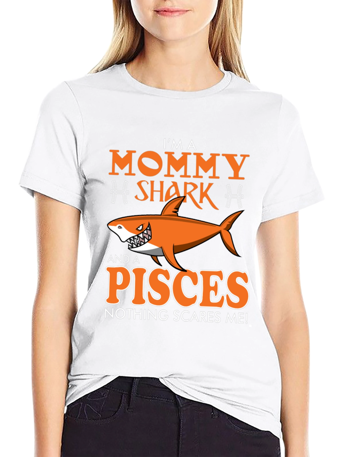 Mommy Shark Pisces Graphic T-Shirt - Zodiac Sign Tee