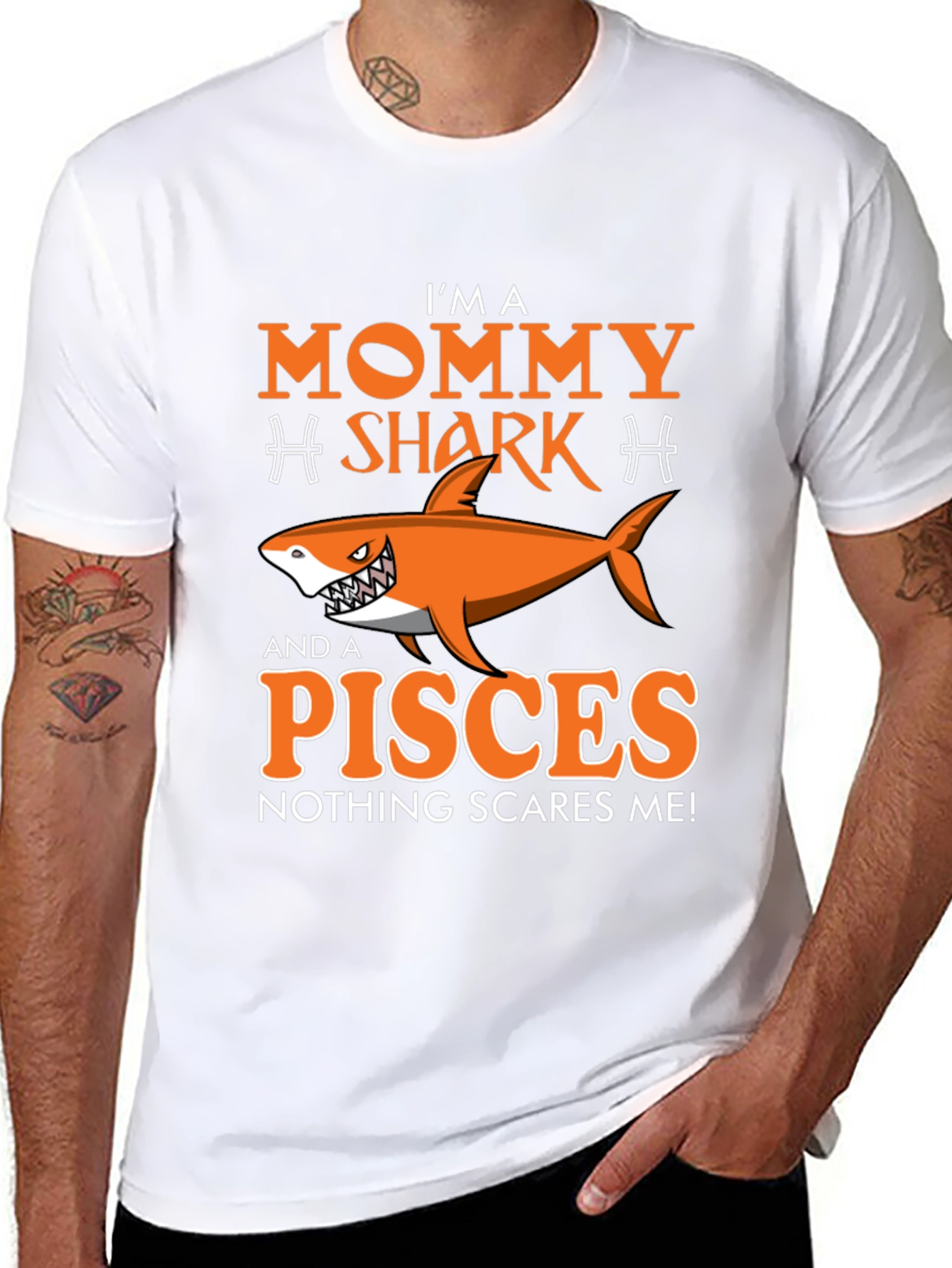 Mommy Shark Pisces Graphic T-Shirt - Zodiac Sign Tee
