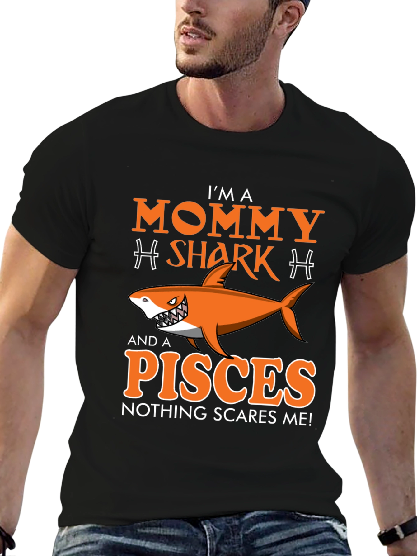 Mommy Shark Pisces Graphic T-Shirt - Zodiac Sign Tee