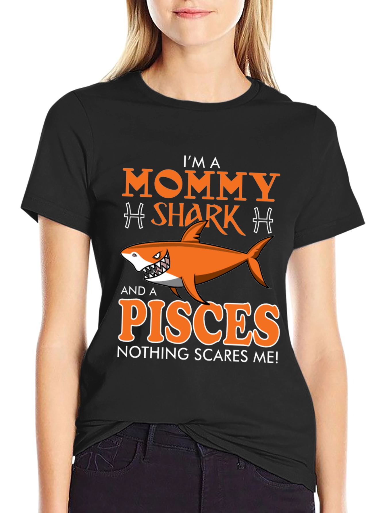 Mommy Shark Pisces Graphic T-Shirt - Zodiac Sign Tee
