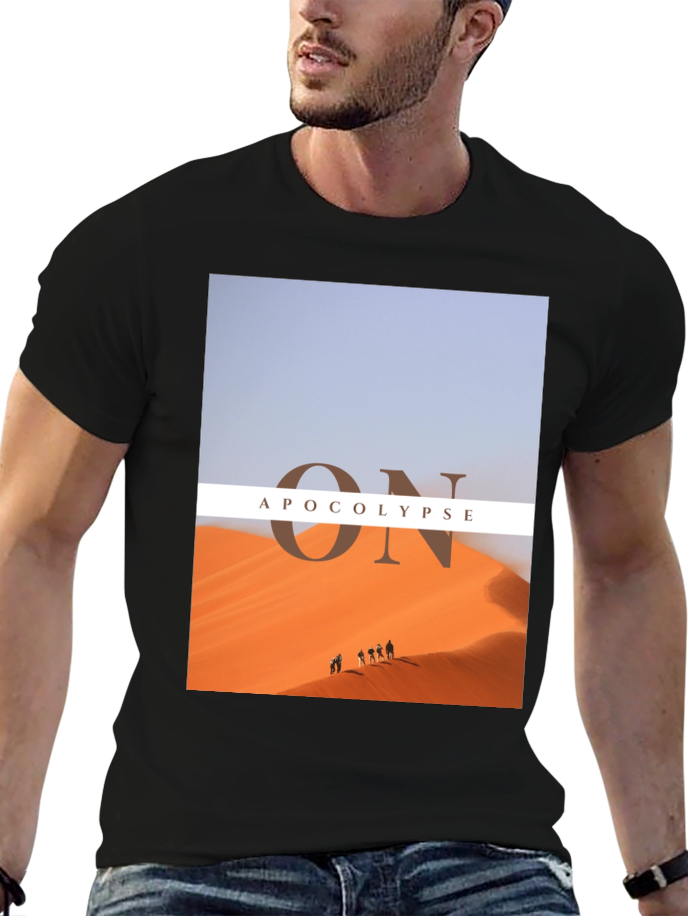 Apocolypse Desert Graphic Print Black Tee