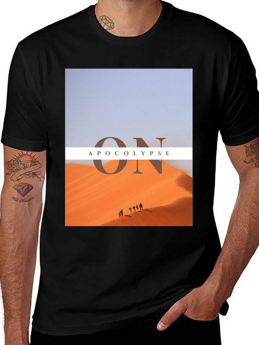 Apocolypse Desert Graphic Print Black Tee