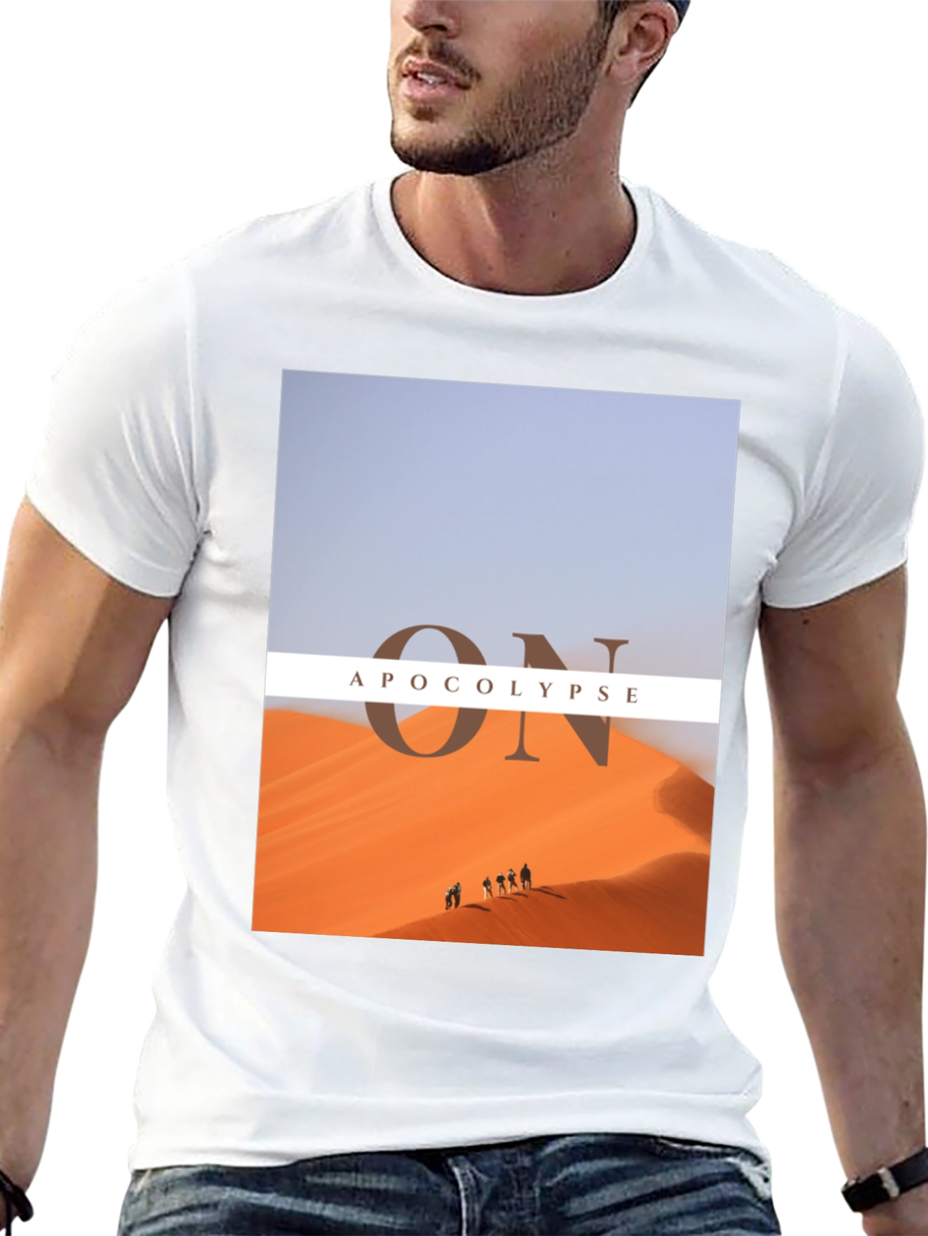 Apocolypse Desert Graphic Print Black Tee