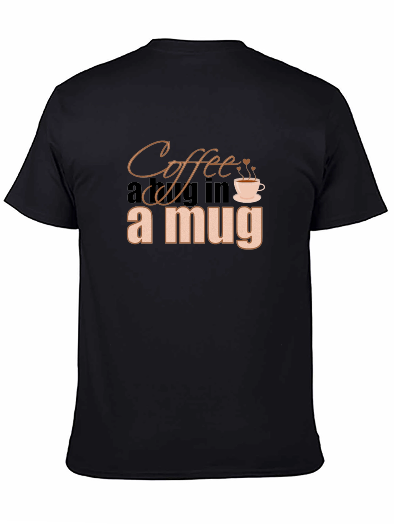 Coffee in a Mug Graphic Black T-Shirt