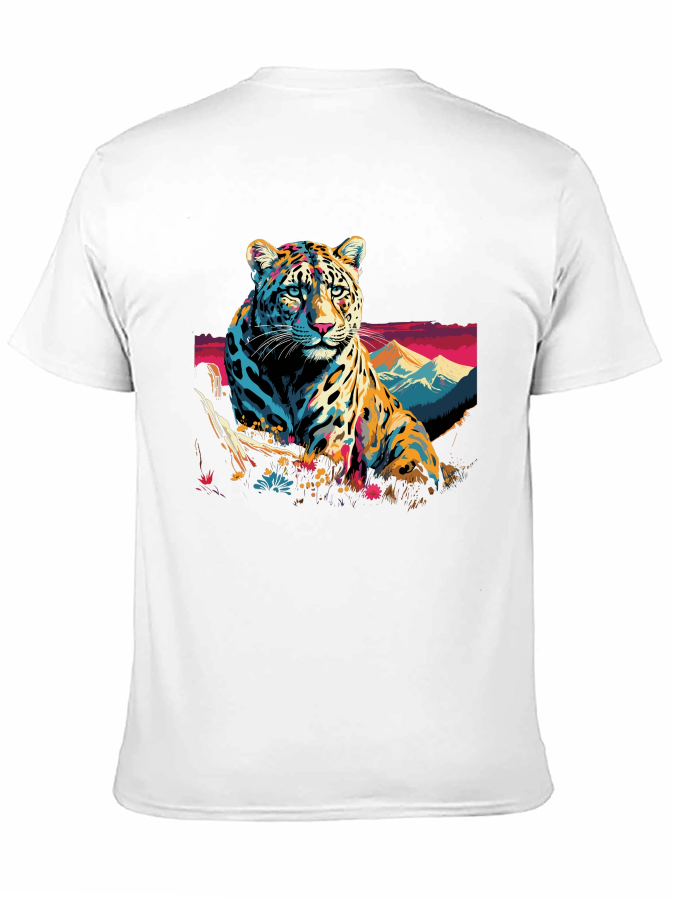 Bold Leopard Graphic Tee - Mens Black T-Shirt
