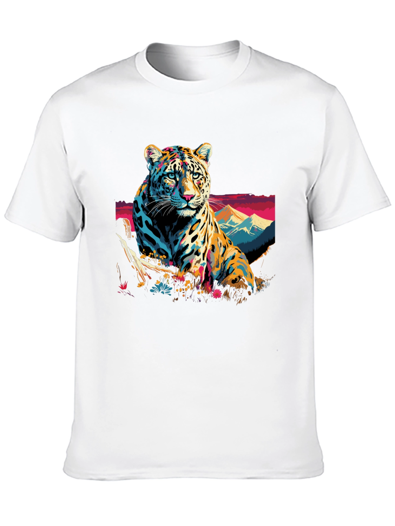 Bold Leopard Graphic Tee - Mens Black T-Shirt