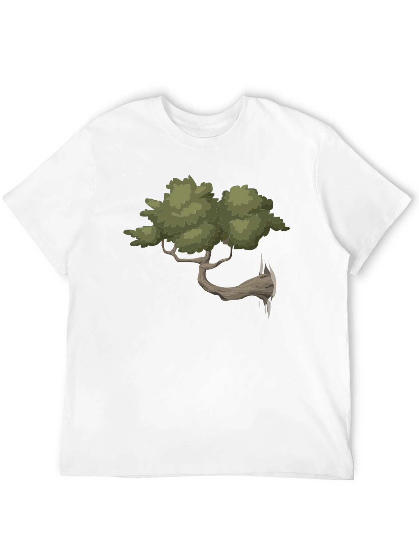 Unique Bonsai Tree Graphic Tee - Black