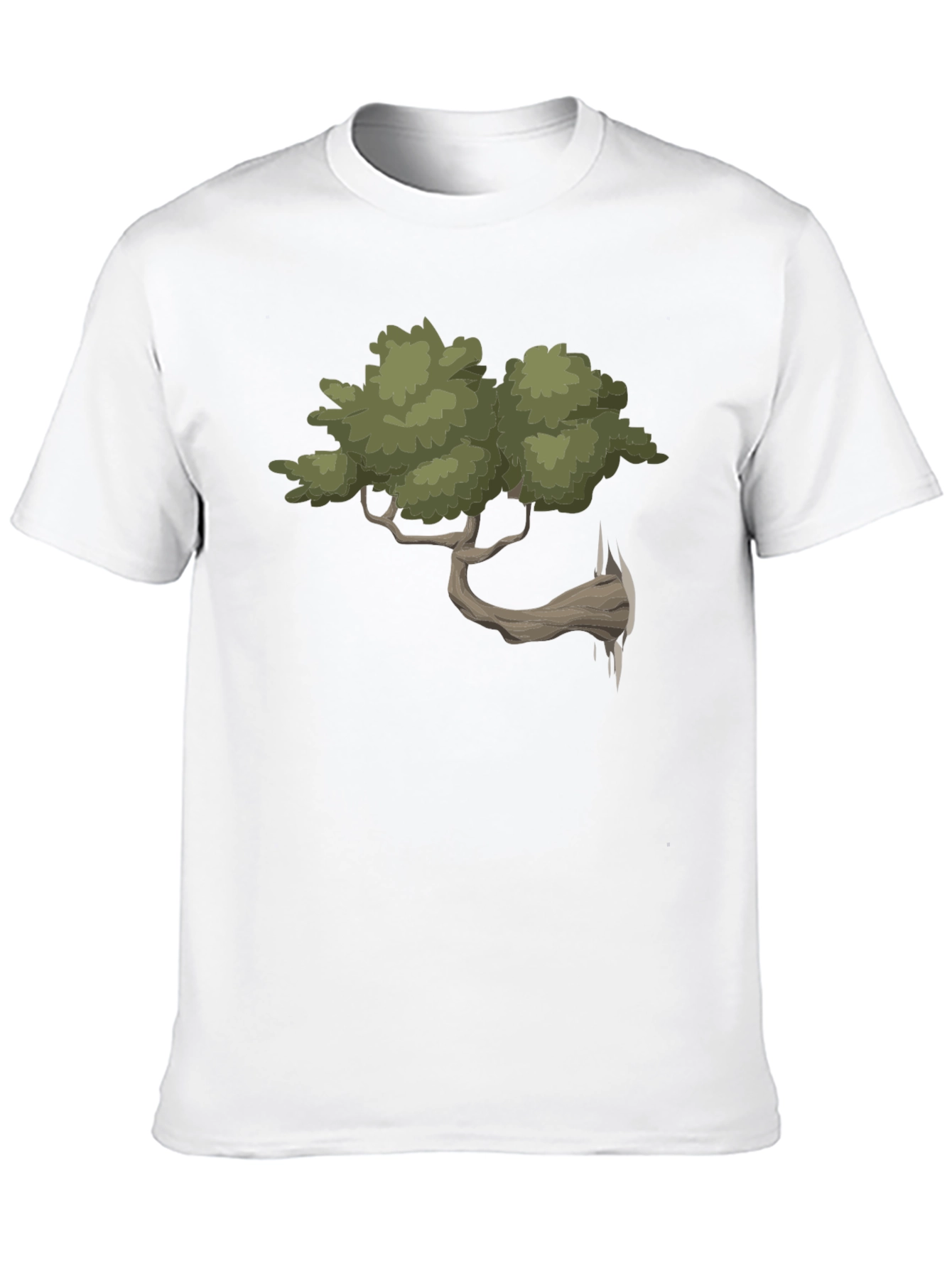 Unique Bonsai Tree Graphic Tee - Black