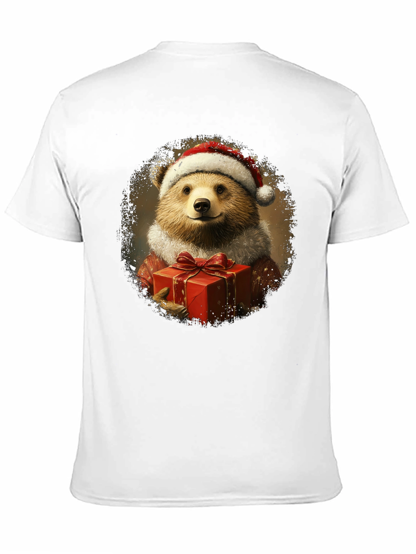 Festive Bear Graphic Tee - Holiday Gift