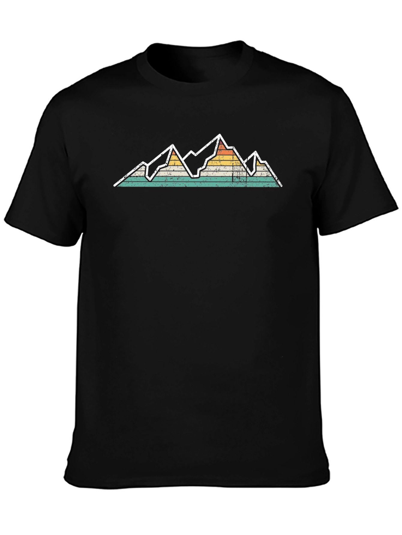 Retro Mountain Graphic Tee - Black