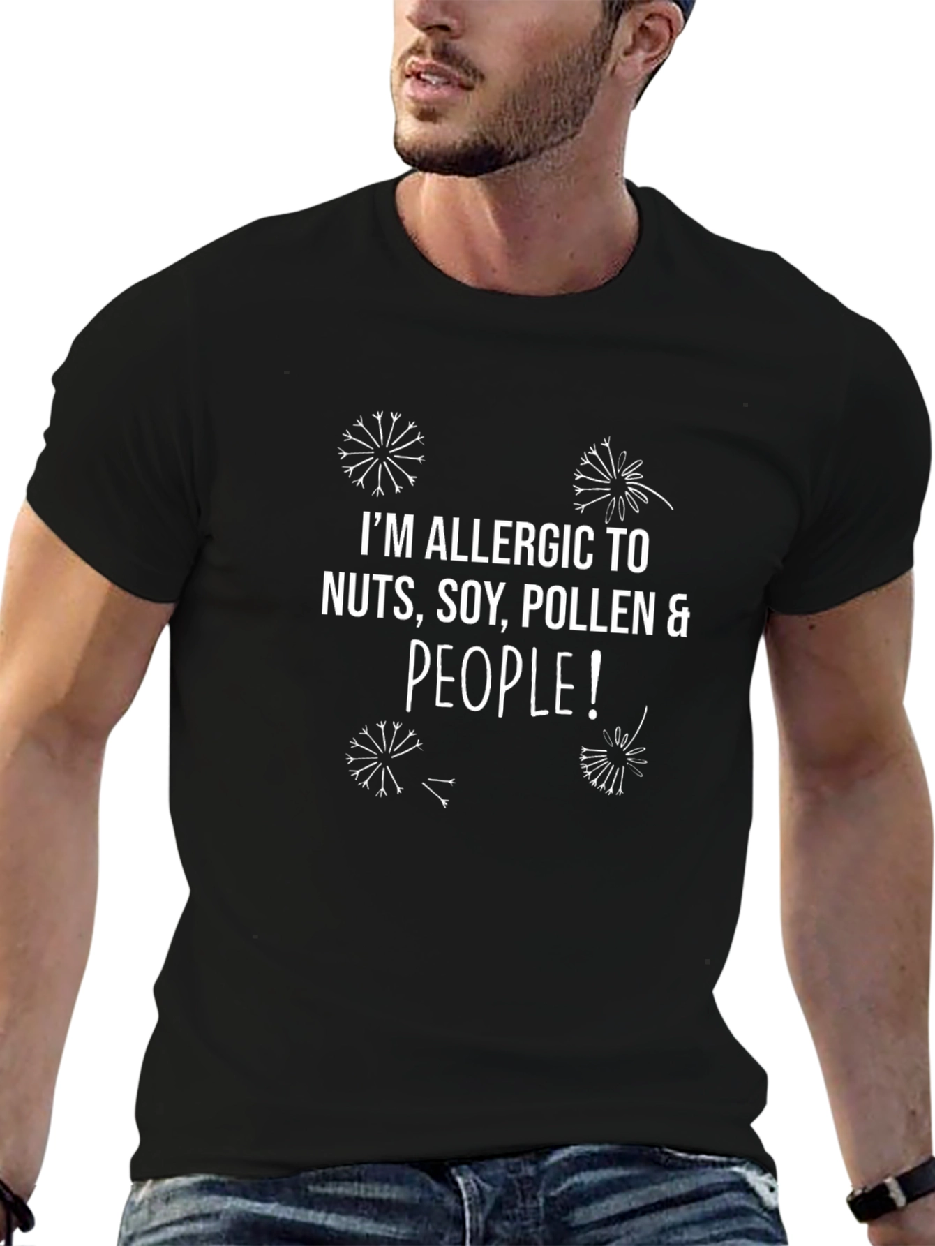 Allergic to Nuts Soy Pollen & People T-Shirt