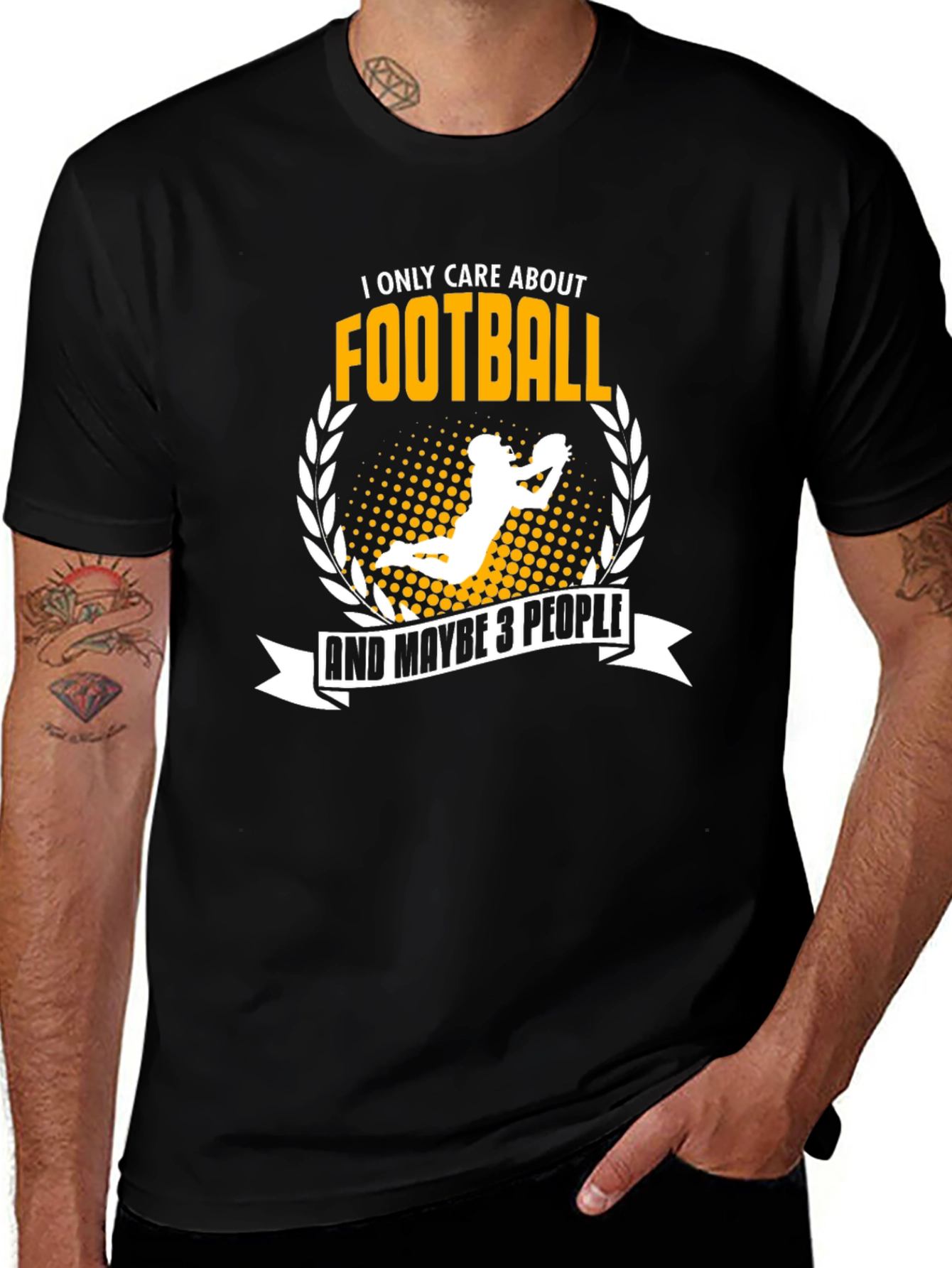 Football Fan T-Shirt - I Only Care About Football