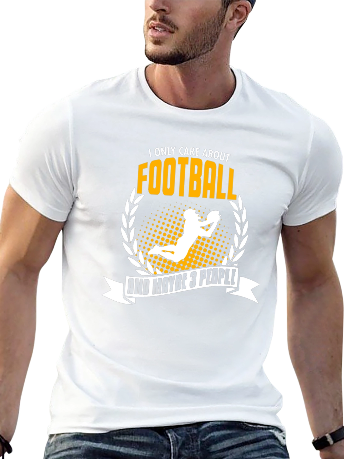 Football Fan T-Shirt - I Only Care About Football