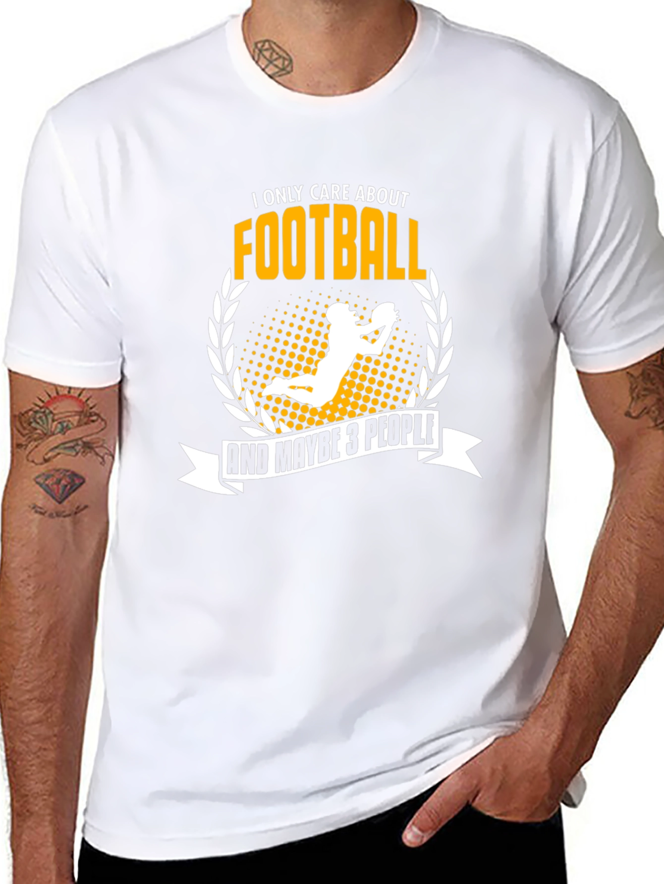Football Fan T-Shirt - I Only Care About Football