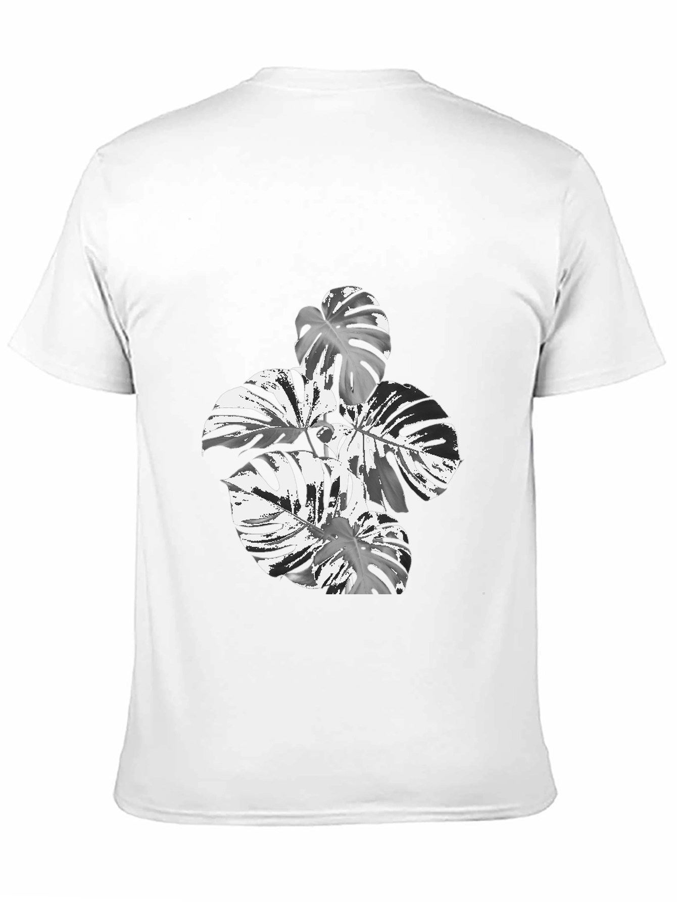 Monstera Leaf Graphic Tee - Stylish Black T-Shirt