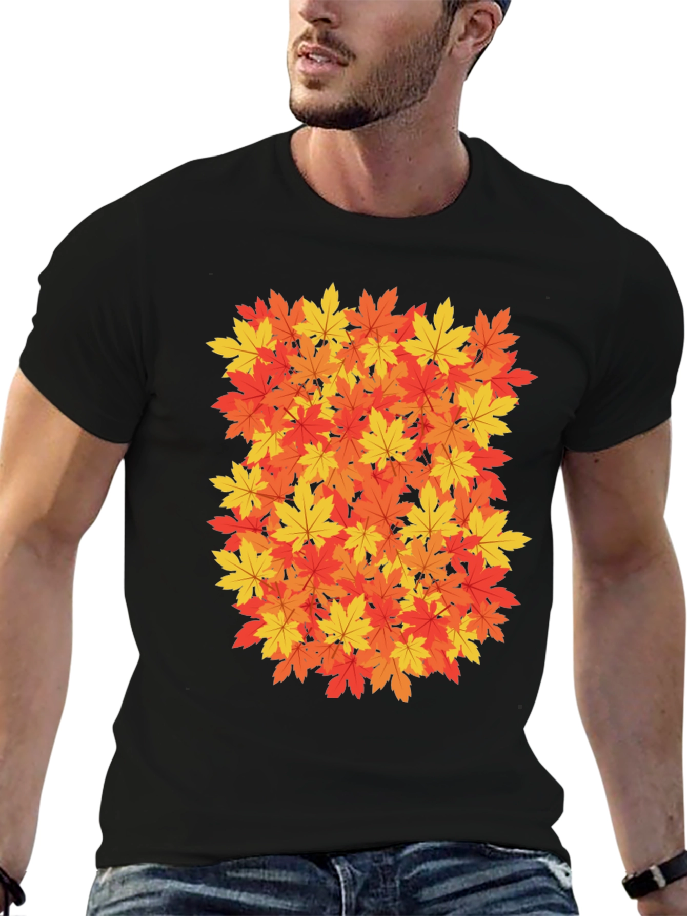 Autumn Leaves Graphic Tee - Fall Season Shirt