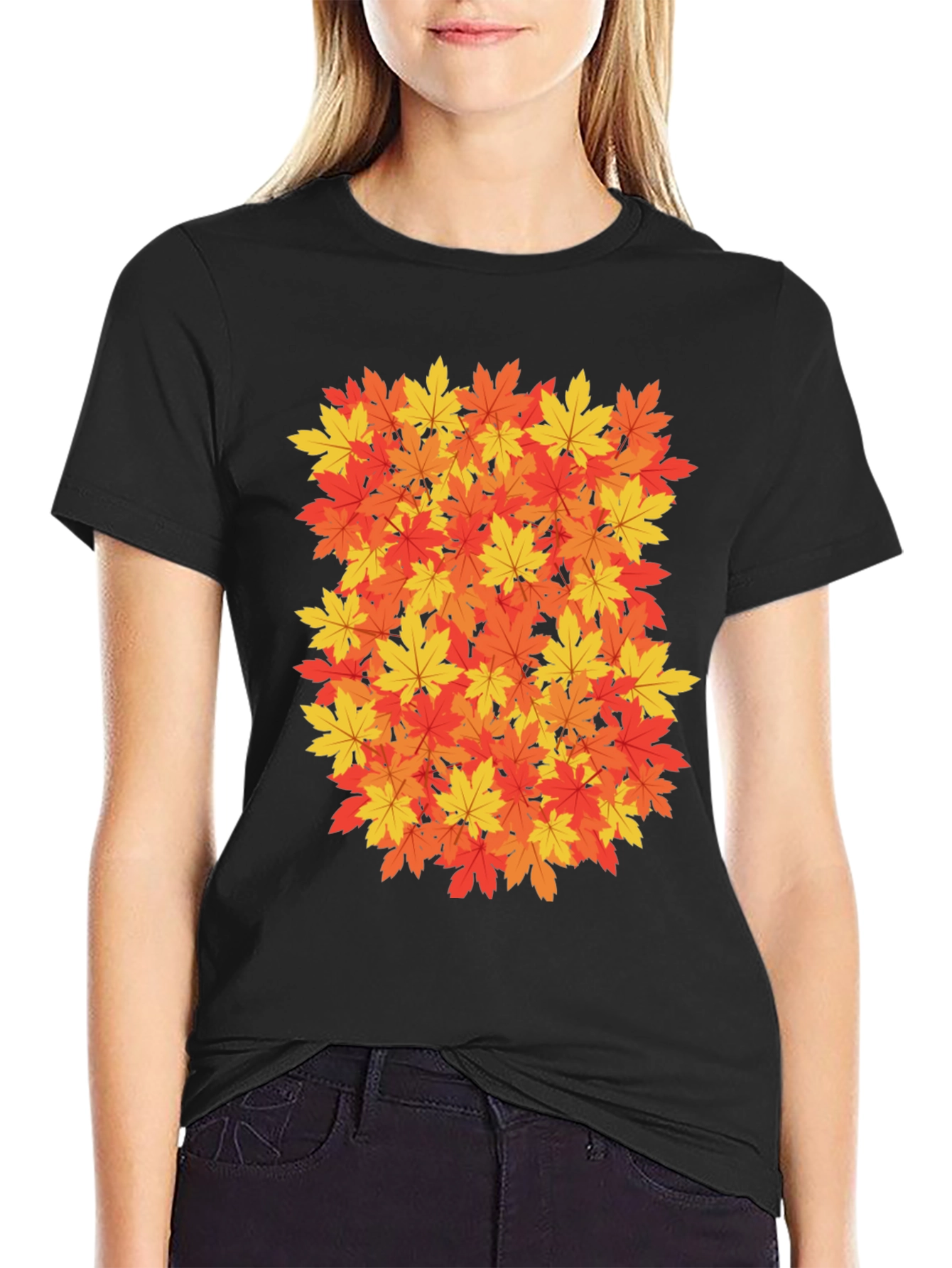 Autumn Leaves Graphic Tee - Fall Season Shirt