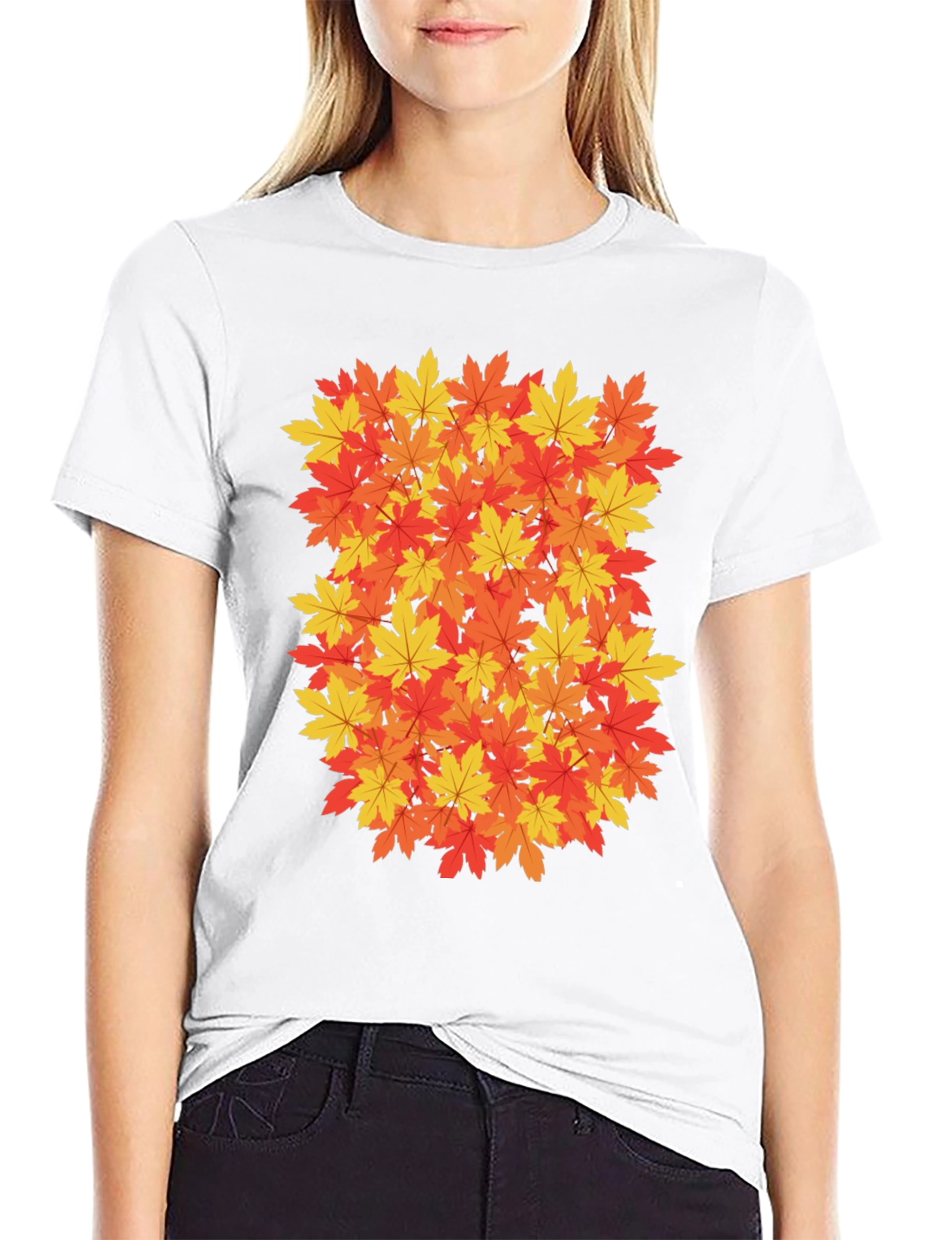 Autumn Leaves Graphic Tee - Fall Season Shirt