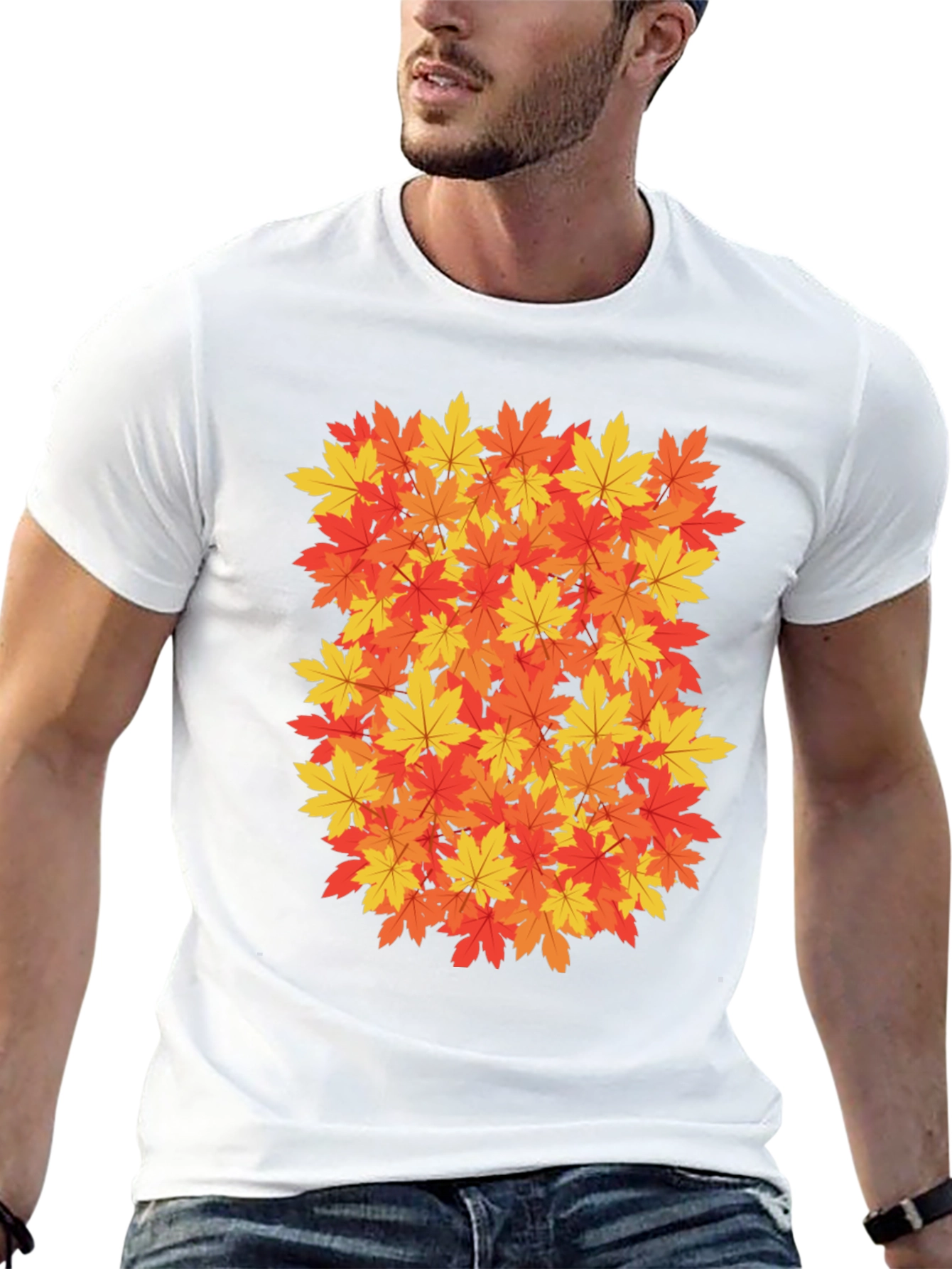 Autumn Leaves Graphic Tee - Fall Season Shirt