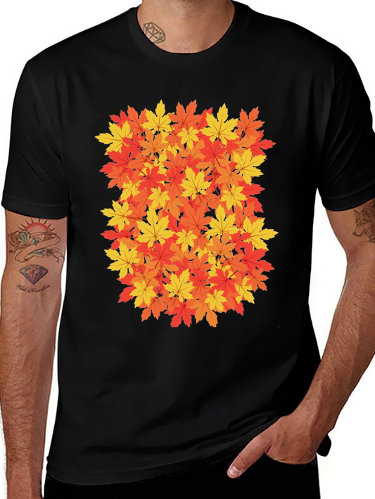 Autumn Leaves Graphic Tee - Fall Season Shirt