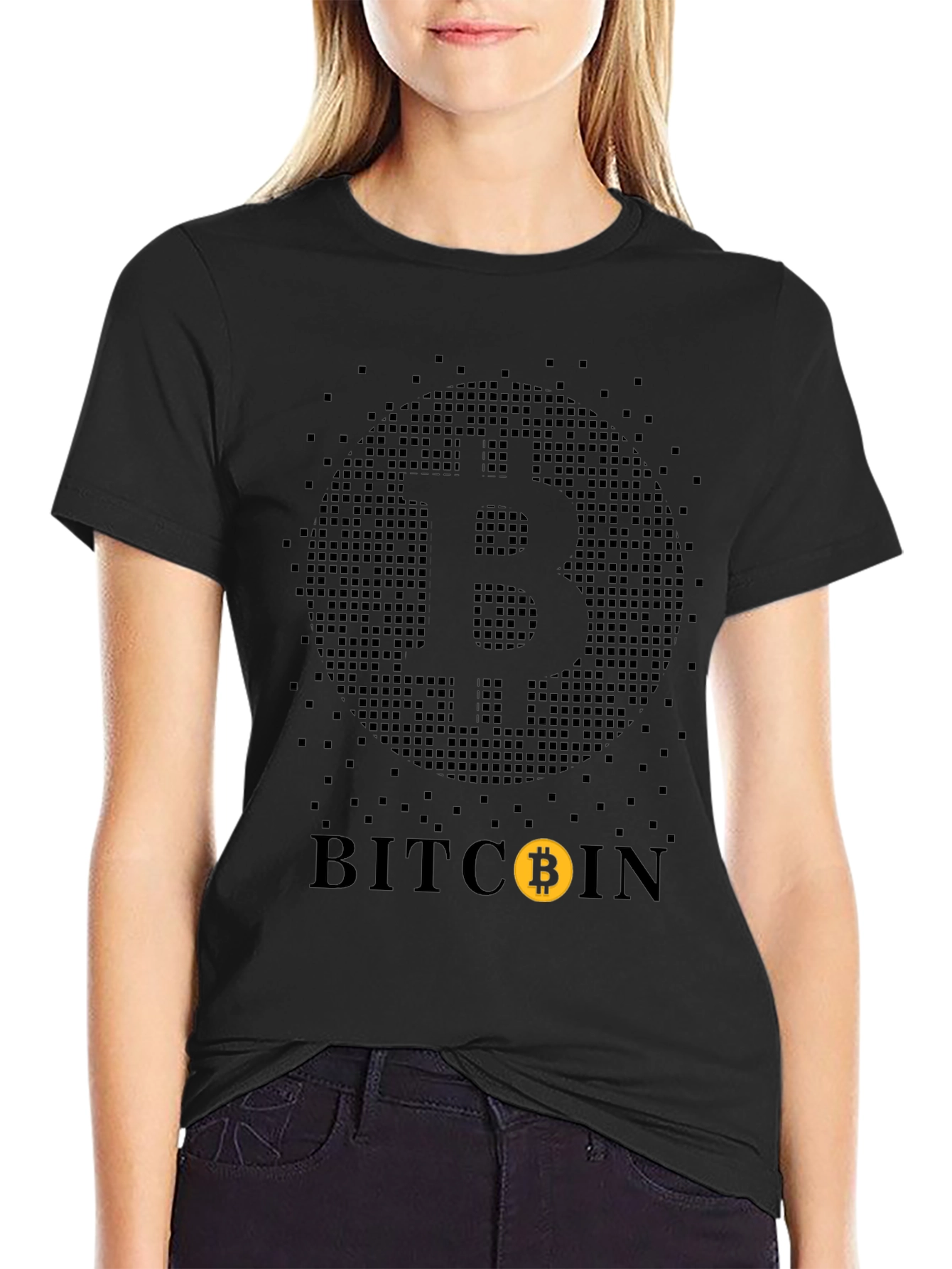 Bitcoin Pixelated T-Shirt - Crypto Currency Tee