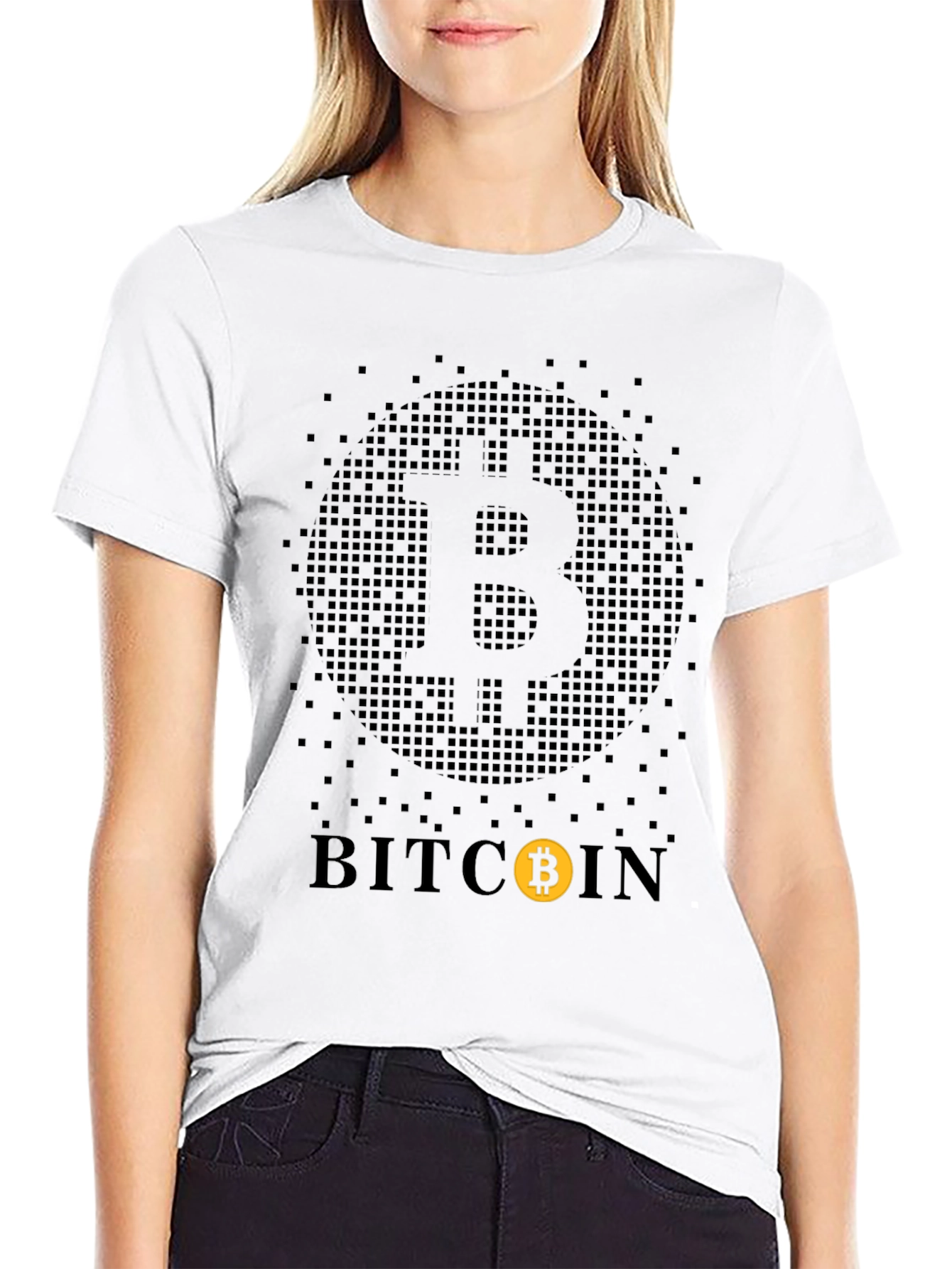 Bitcoin Pixelated T-Shirt - Crypto Currency Tee