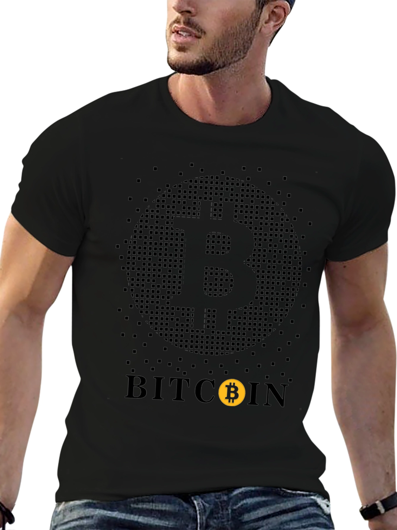 Bitcoin Pixelated T-Shirt - Crypto Currency Tee