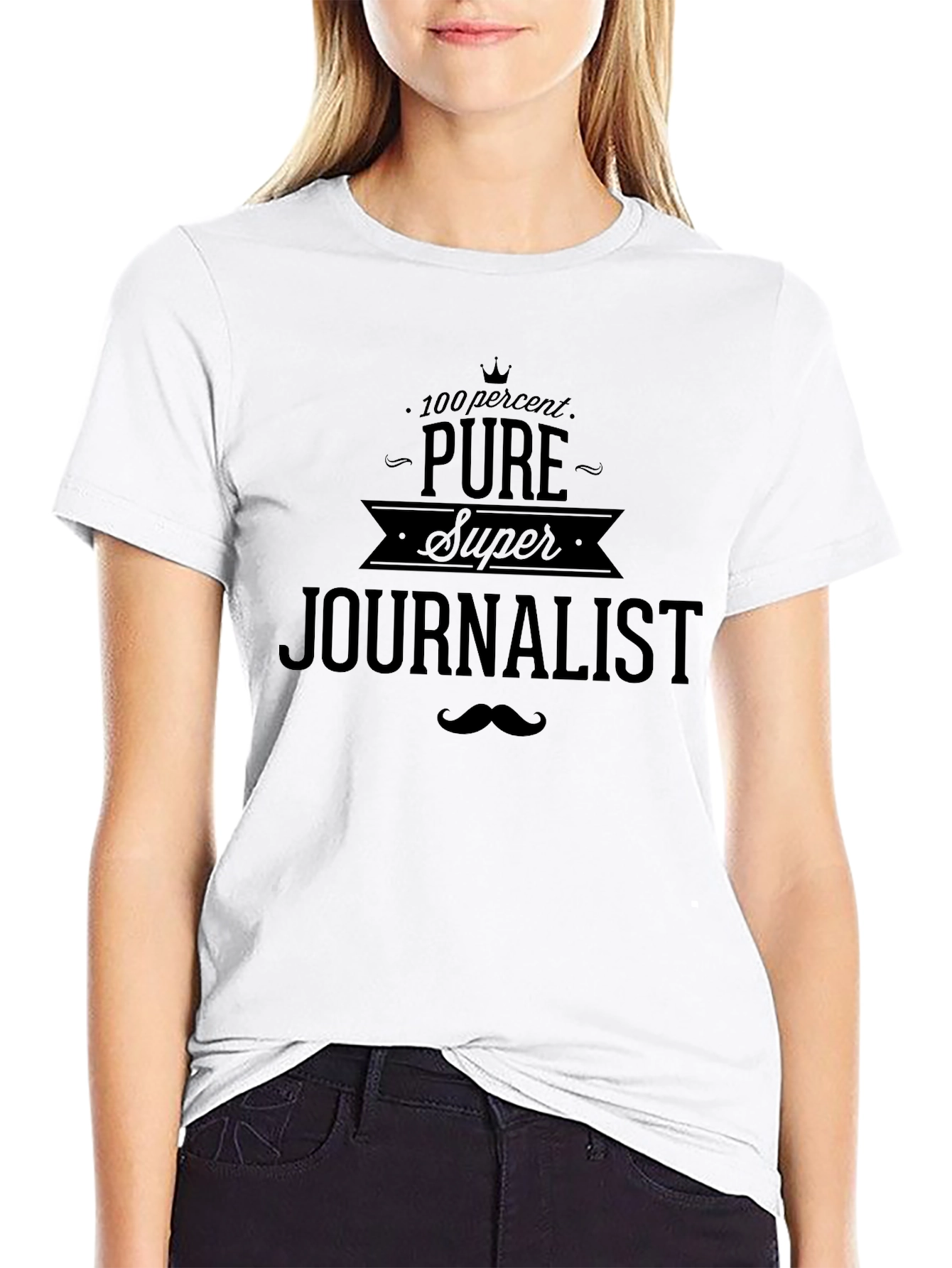 Pure Super Journalist Graphic Tee - Black