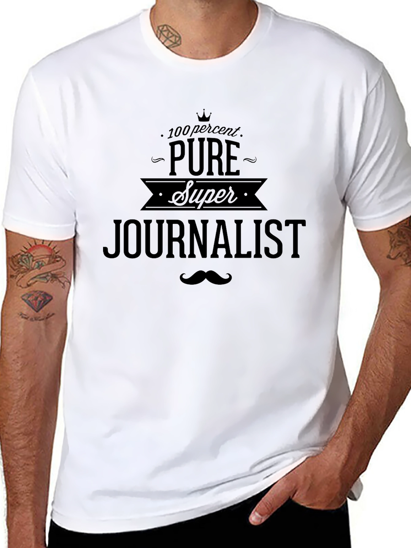 Pure Super Journalist Graphic Tee - Black
