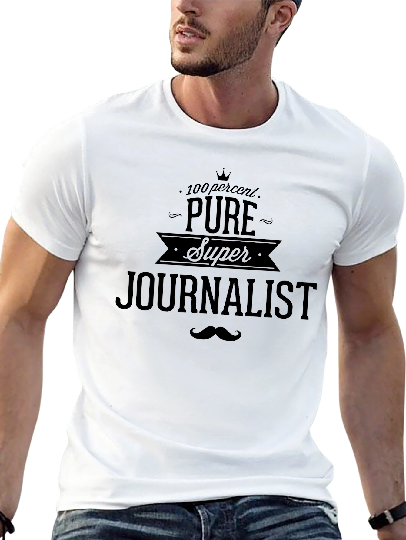 Pure Super Journalist Graphic Tee - Black