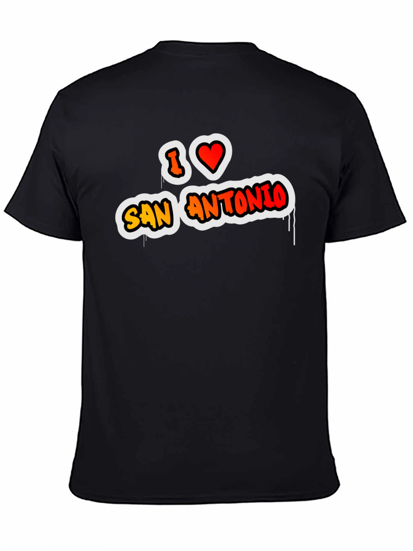 I Love San Antonio Black Graphic Tee