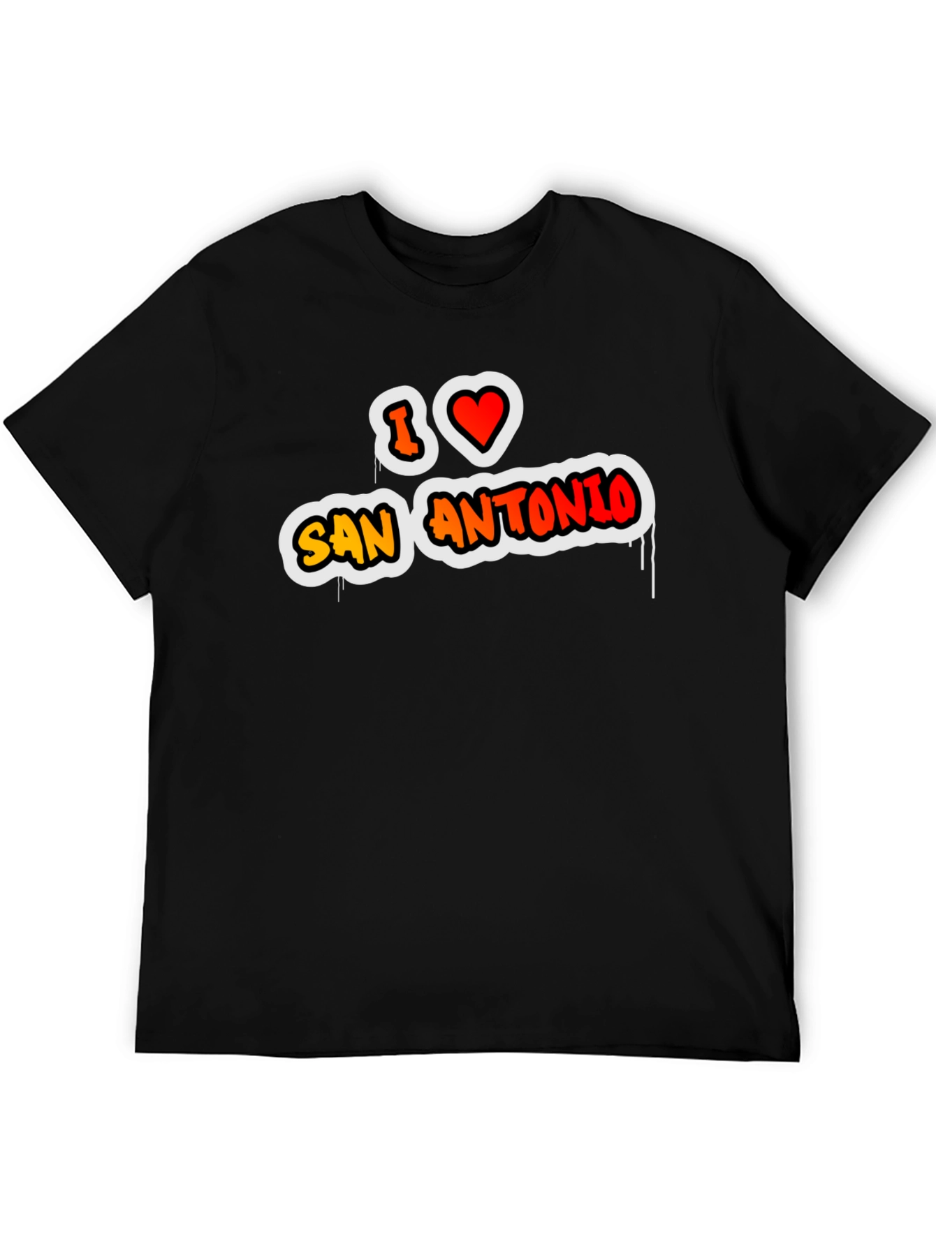 I Love San Antonio Black Graphic Tee