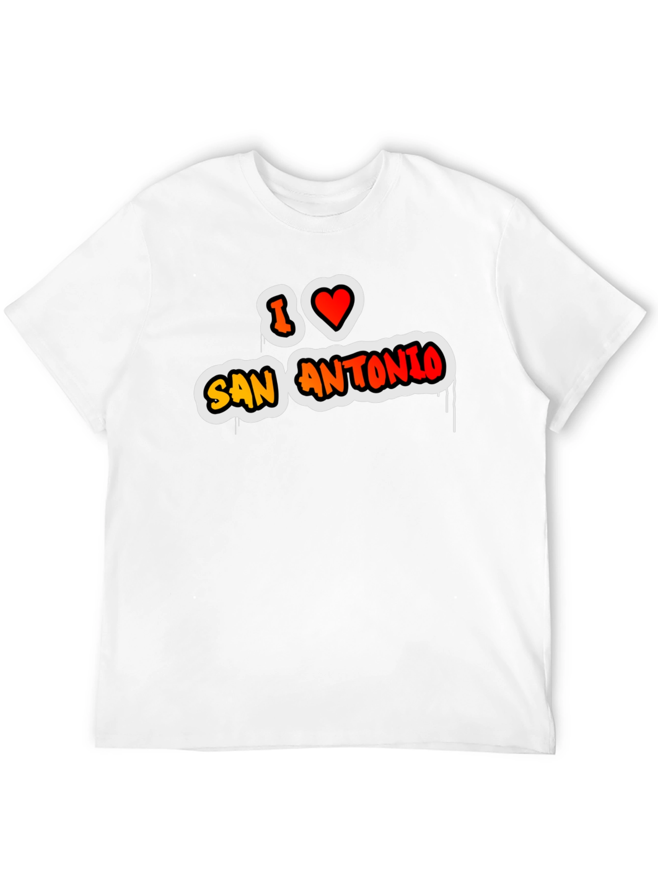 I Love San Antonio Black Graphic Tee